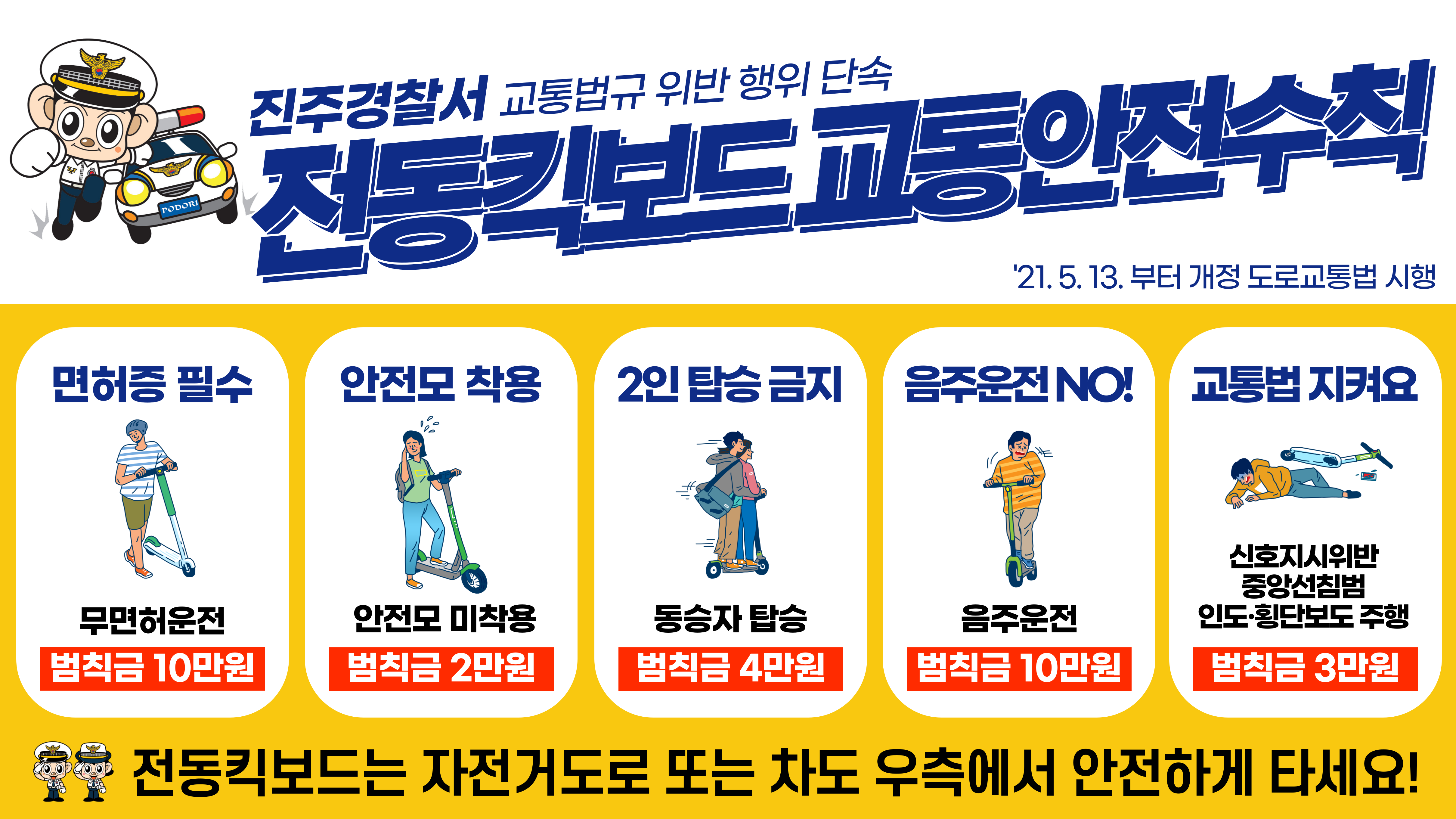 진주경찰서 경비교통과_전동킥보드 교통안전수칙(5.13.시행) 웹포스터.png